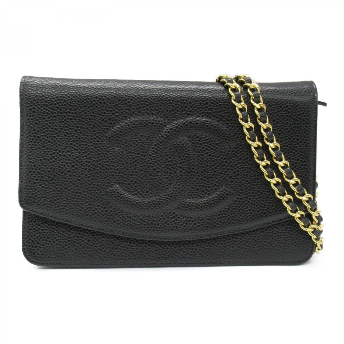 Caviar Leather Wallet on Chain A13509
