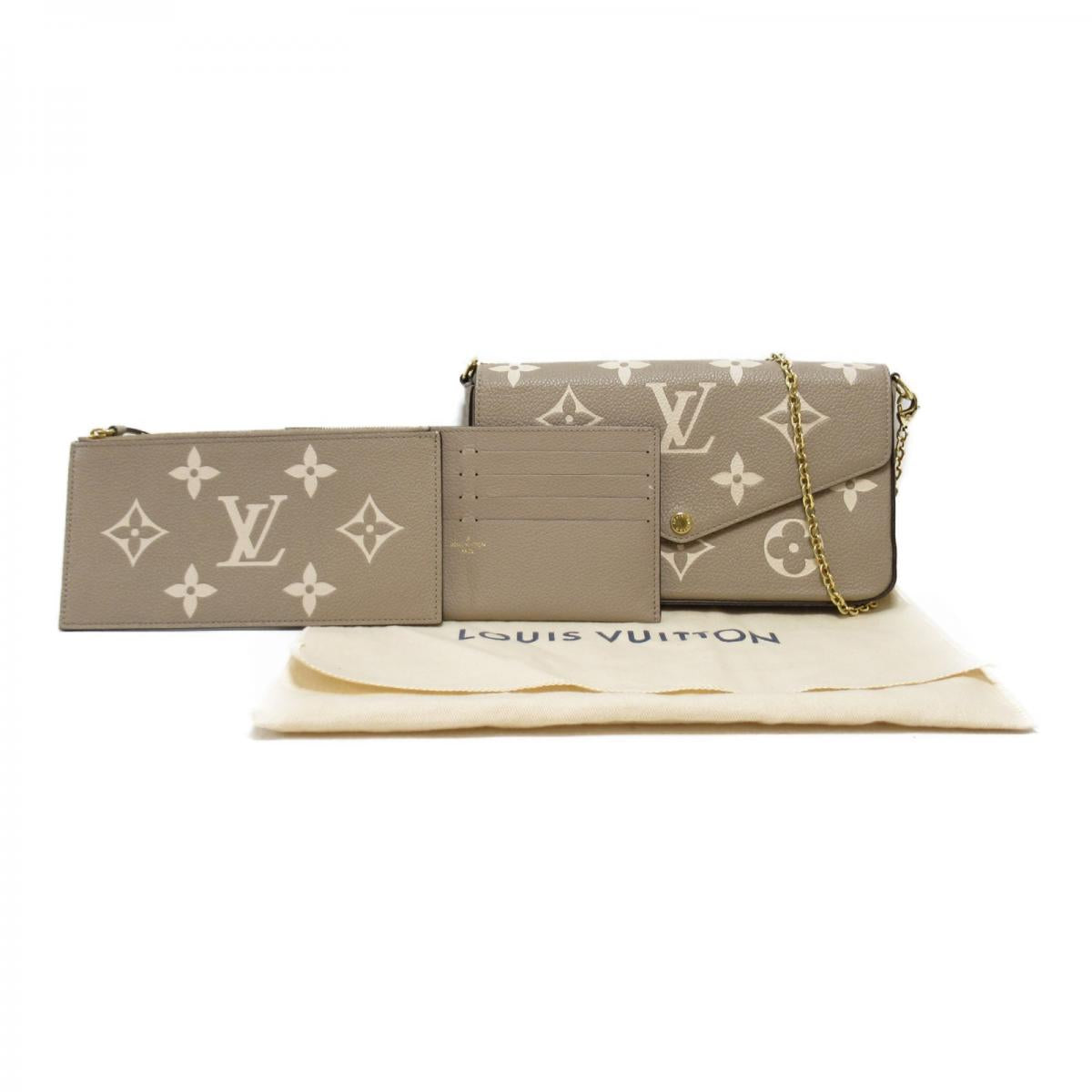Louis Vuitton Bicolor--Felicie Pochette Empriente Monogram