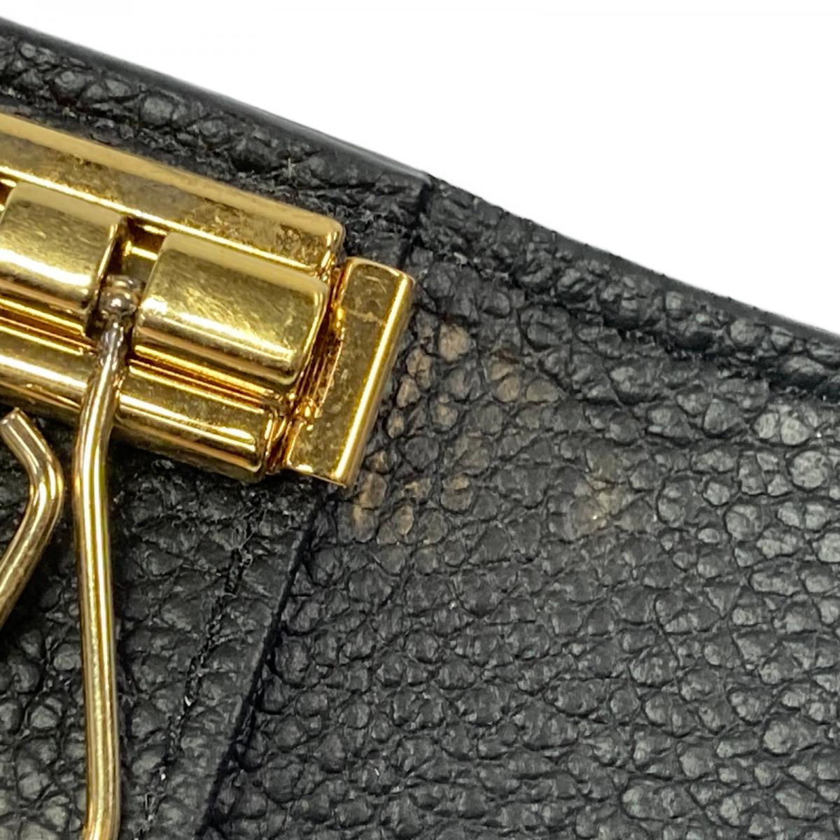 Louis Vuitton M64421 Multicle 6 Monogram Empreinte Key Case Black Leather