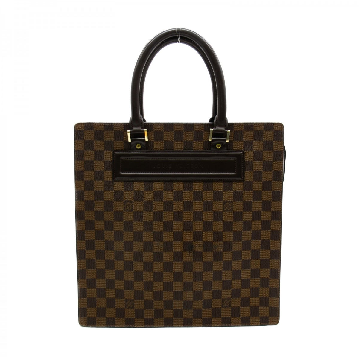 Louis Vuitton Damier Ebene Venice Sac Plat GM Canvas Tote Bag N51146 in Excellent condition