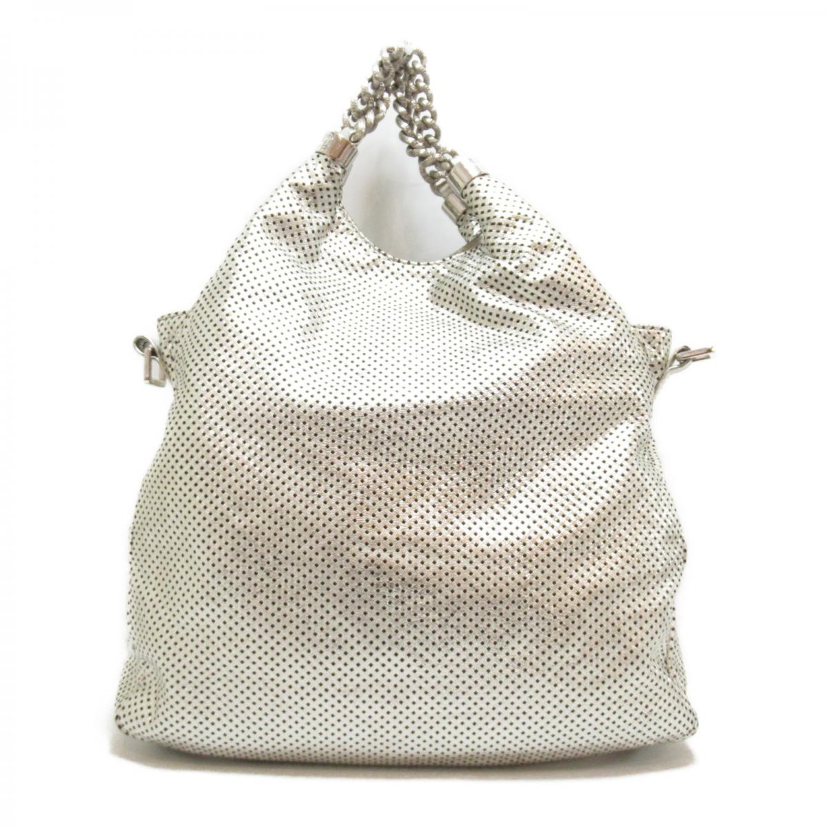 Metallic Perforated Leather Large Rodeo Drive Hobo Bag