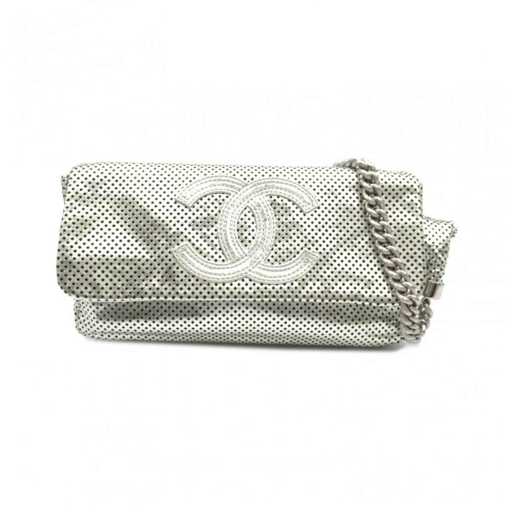 Chanel Silver Perforated Leather Rodeo Drive XL Tote Bag - Yoogi's