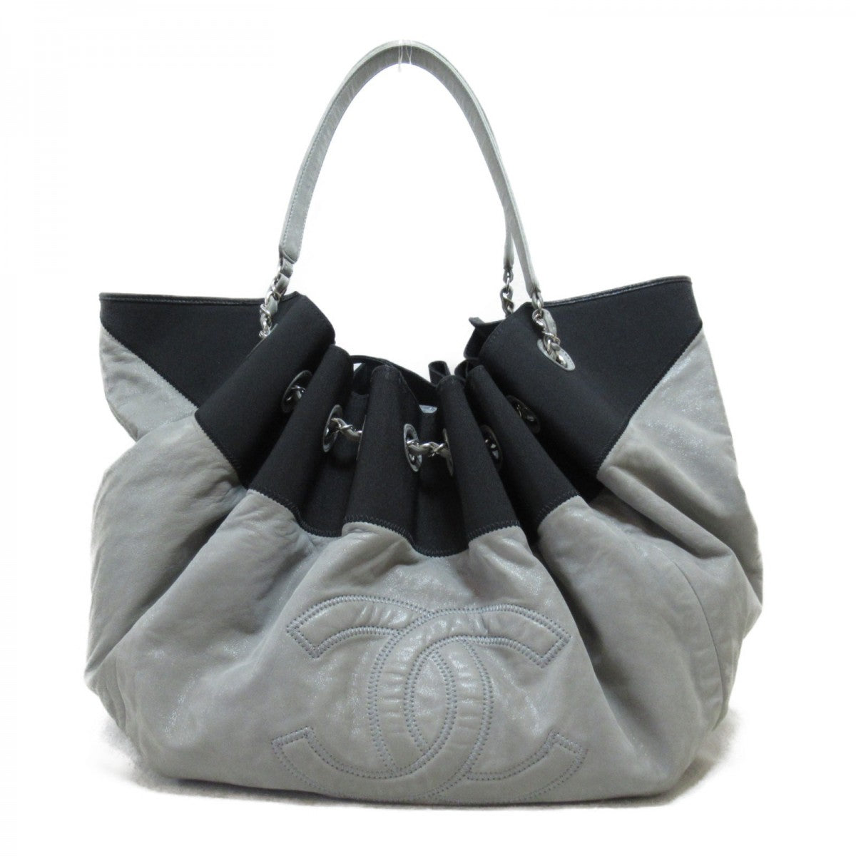 CC Leather and Canvas Tote Bag