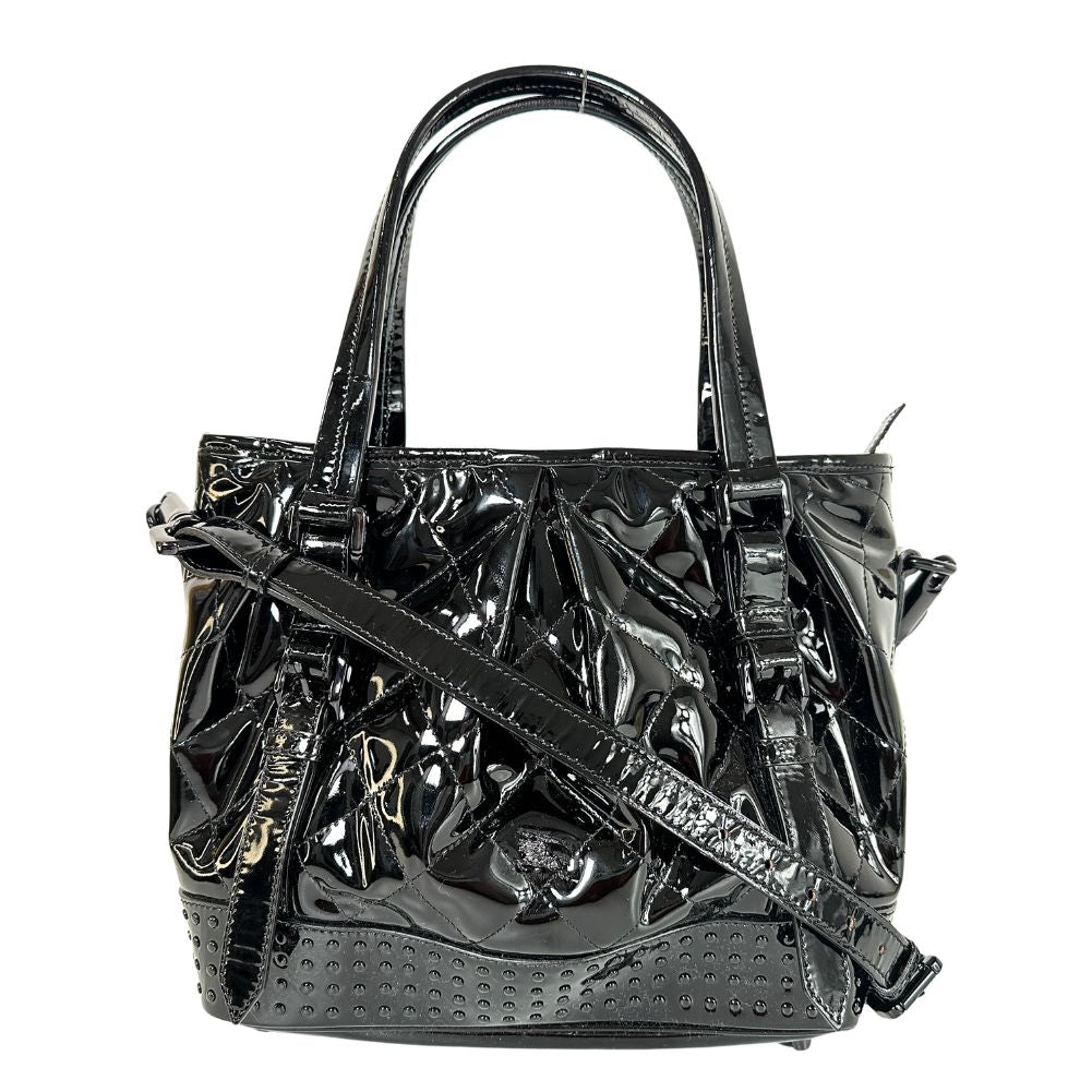 Patent Leather Studded Tote