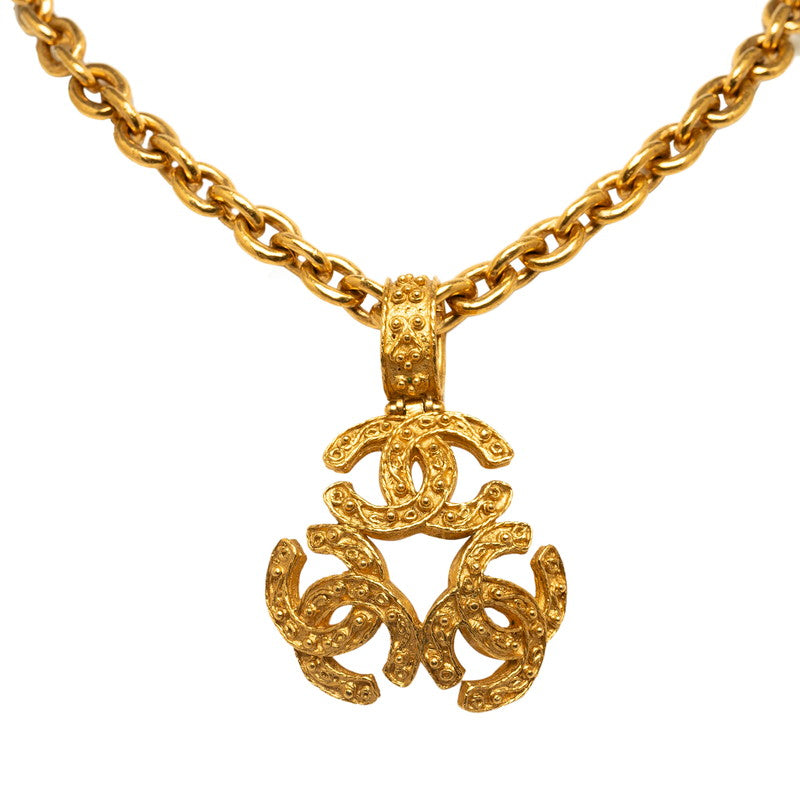 Triple CC Pendant Necklace