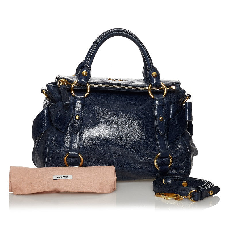 Vitello Lux Bow Handle Bag