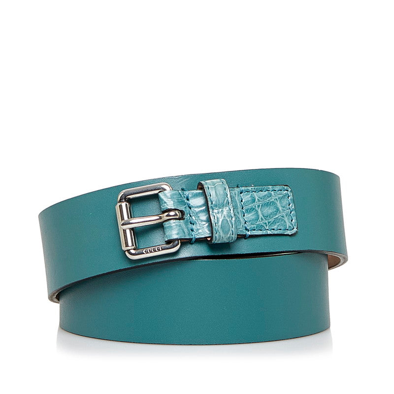 Square Buckle Leather Belt 341747