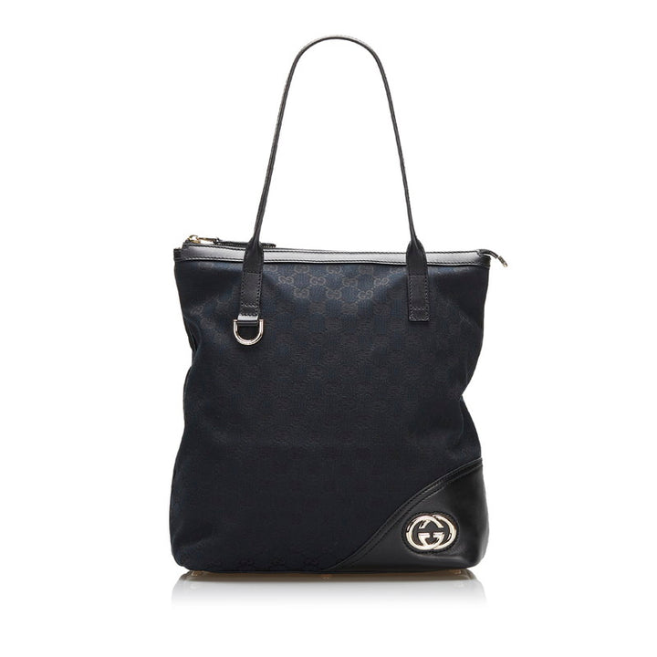 GG Canvas Vertical Britt Tote Bag 182492