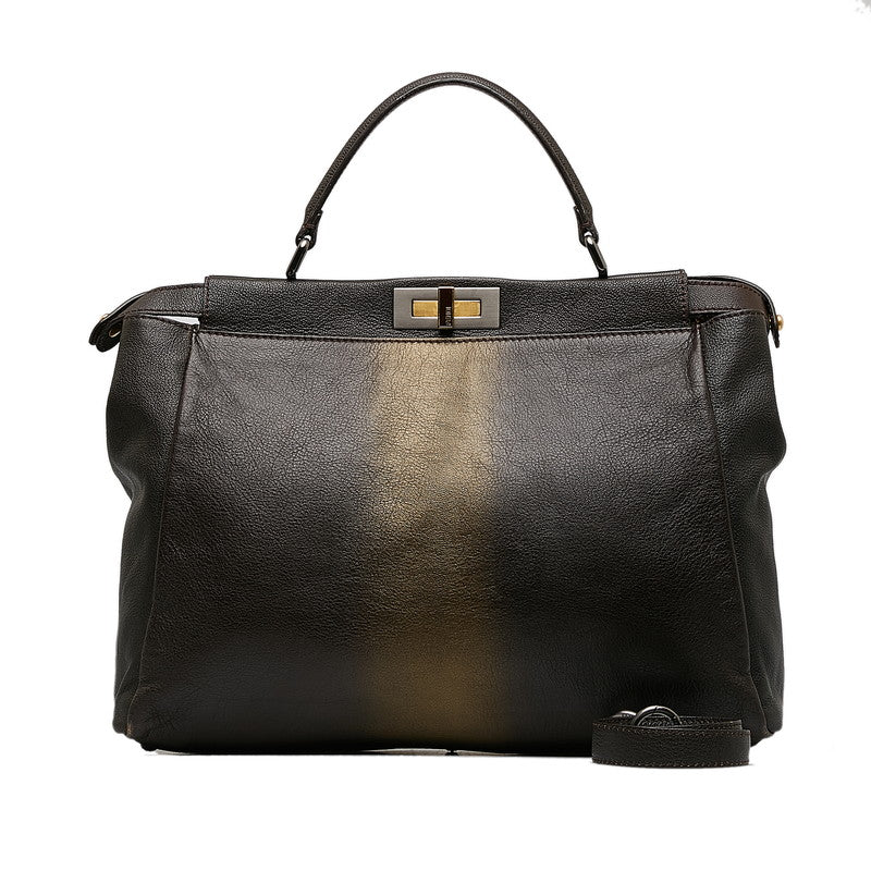 Leather Peekaboo Handbag 8BN210