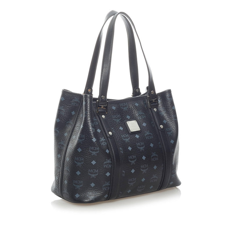Studded Visetos Shoulder Bag with Pouch
