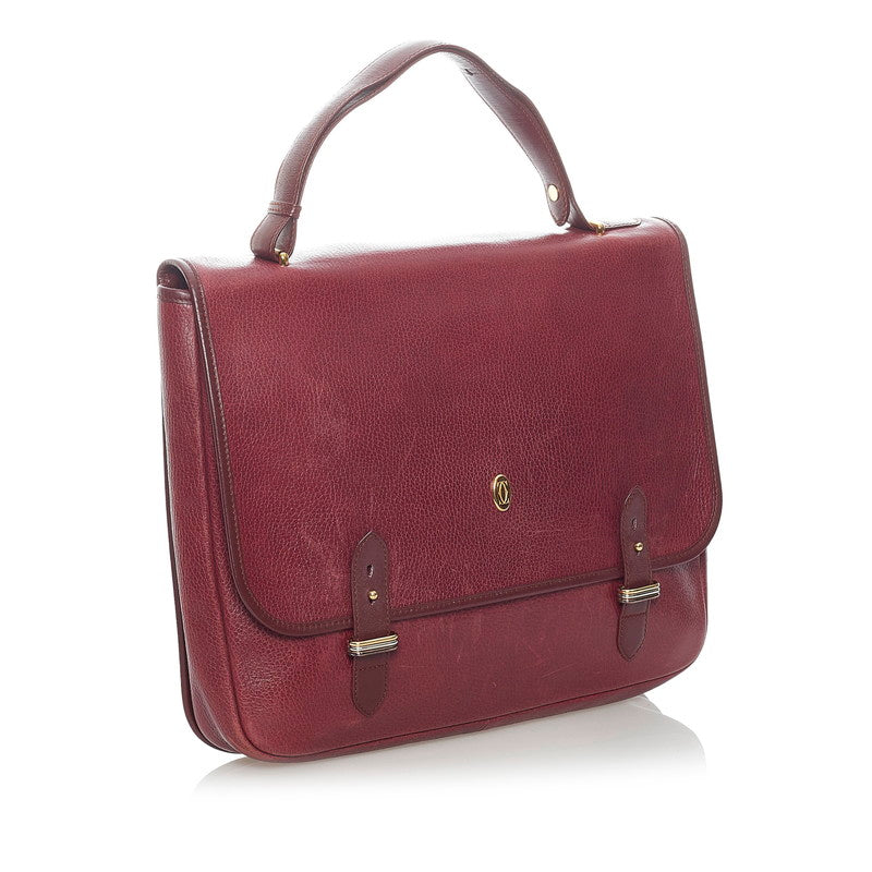 Must De Cartier Leather Messenger Bag