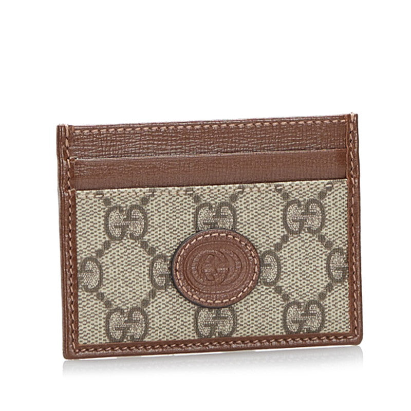 Wallet with Interlocking G in GG Supreme