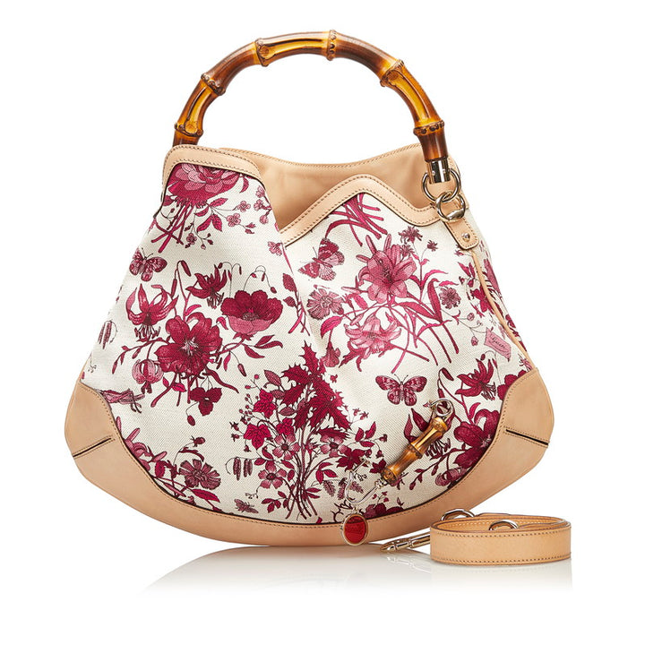 Flora Peggy Bamboo Leather Handbag 169961