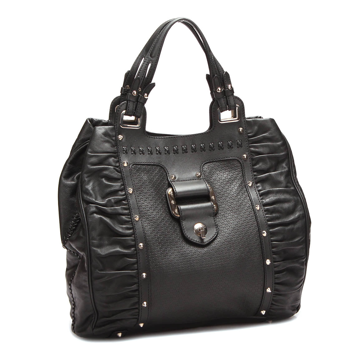 Leather Stud Tote Bag