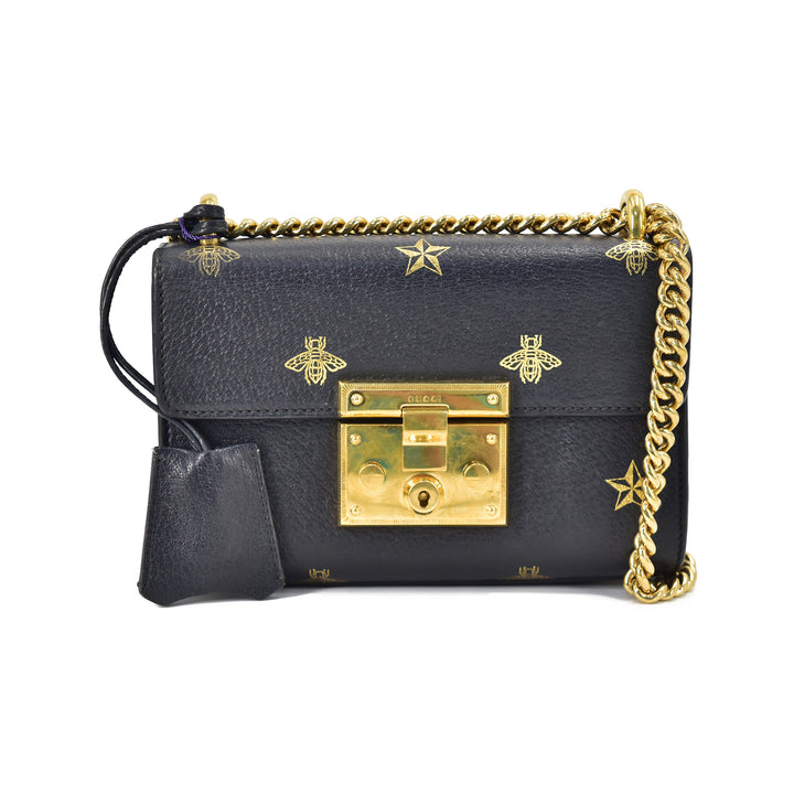 Small Bee Star Padlock Shoulder Bag 432182