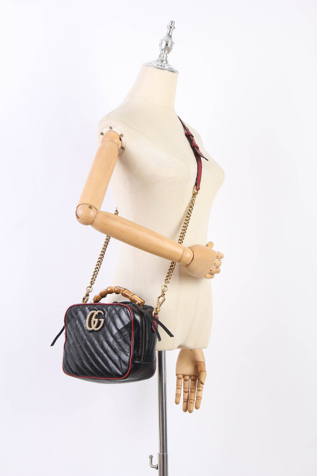 GG Marmont Bamboo Leather Shoulder Bag 602270