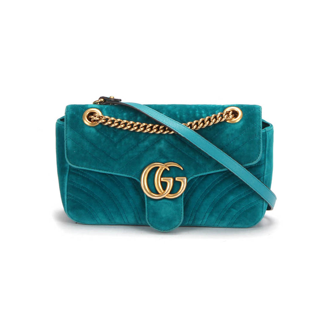 Small GG Marmont Velvet Shoulder Bag 443497