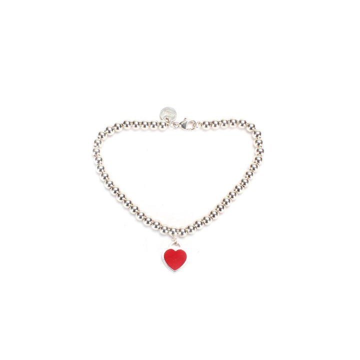 Heart Tag Bead Bracelet