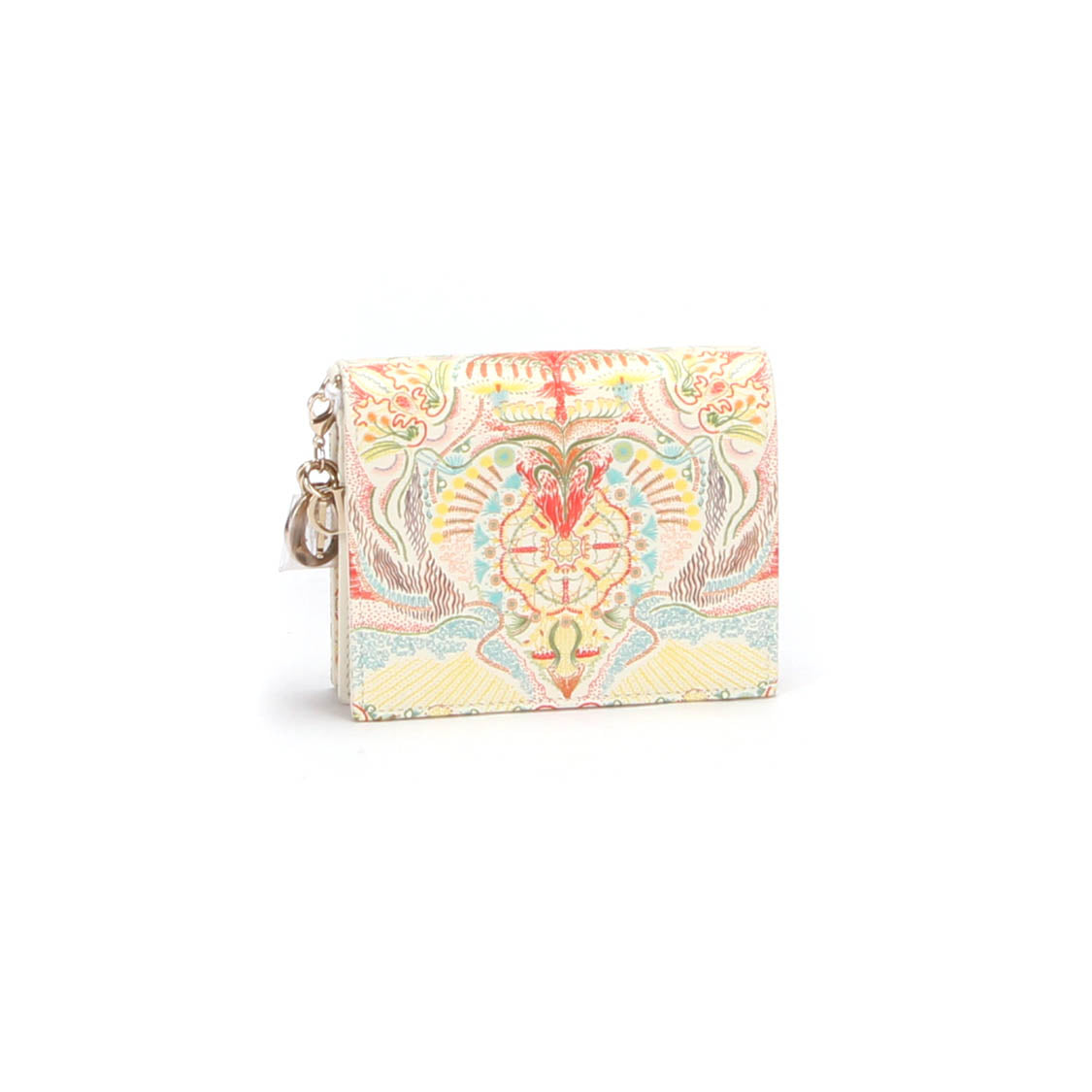 Lady Dior Printed Leather Wallet