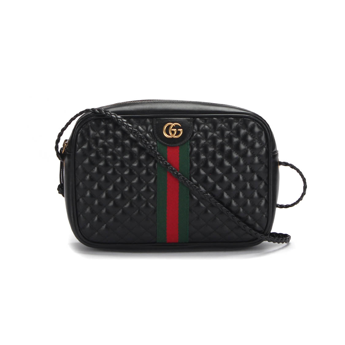 Small GG Web Quilted Leather Crossbody Bag