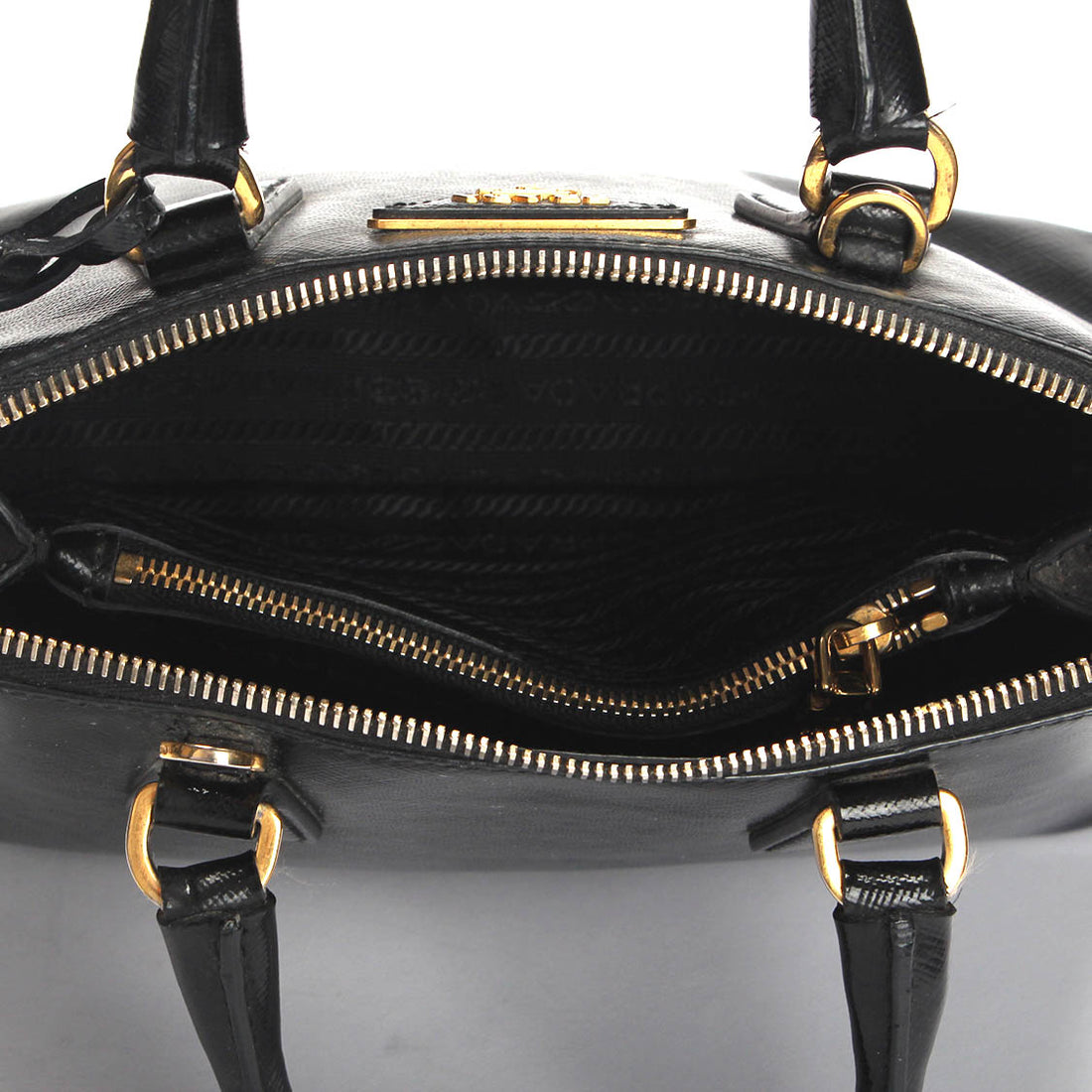 Saffiano Vernice Dome Shoulder Bag