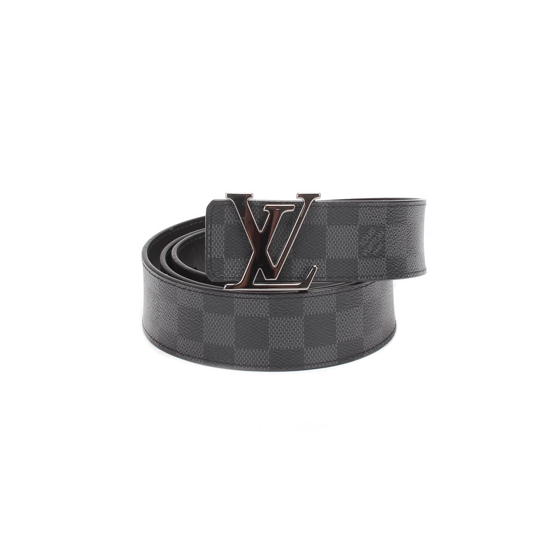 LOUIS VUITTON Initial Belt Damier Graphite Leather 110/44 M9808 WITH RECEIPT