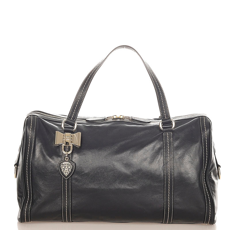 Large Duchessa Leather Boston Bag 181488