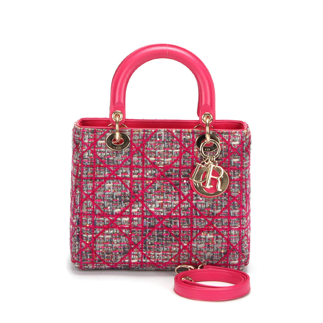 Small Cannage Tweed Lady Dior