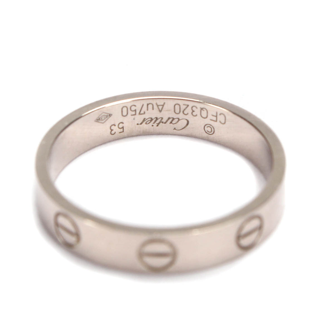 18K White Gold Love Ring