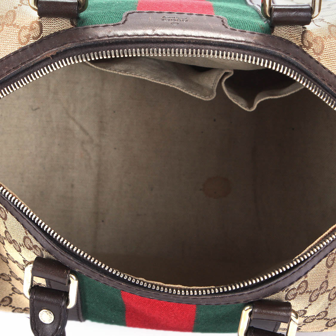 Gucci Vintage Web Original GG Boston Bag in Good Condition (247205)