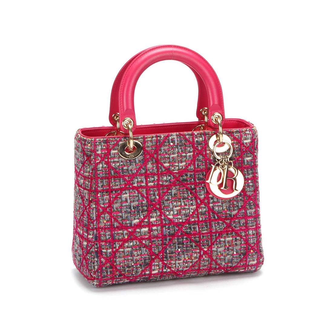 Small Cannage Tweed Lady Dior