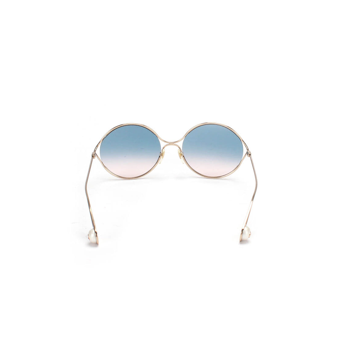 Faux Pearl Accents Oversize Sunglasses