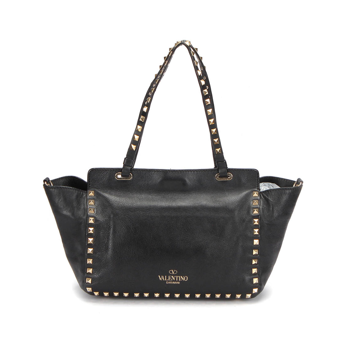 Rockstud Leather Tote Bag