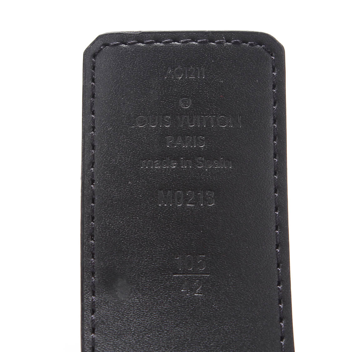 LOUIS VUITTON Initial Belt Damier Graphite Leather 110/44 M9808