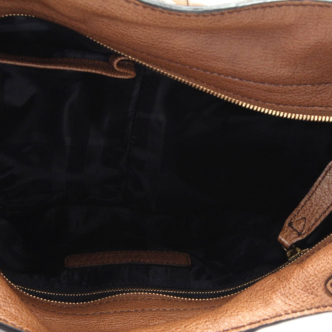 Turn Lock Leather Handbag