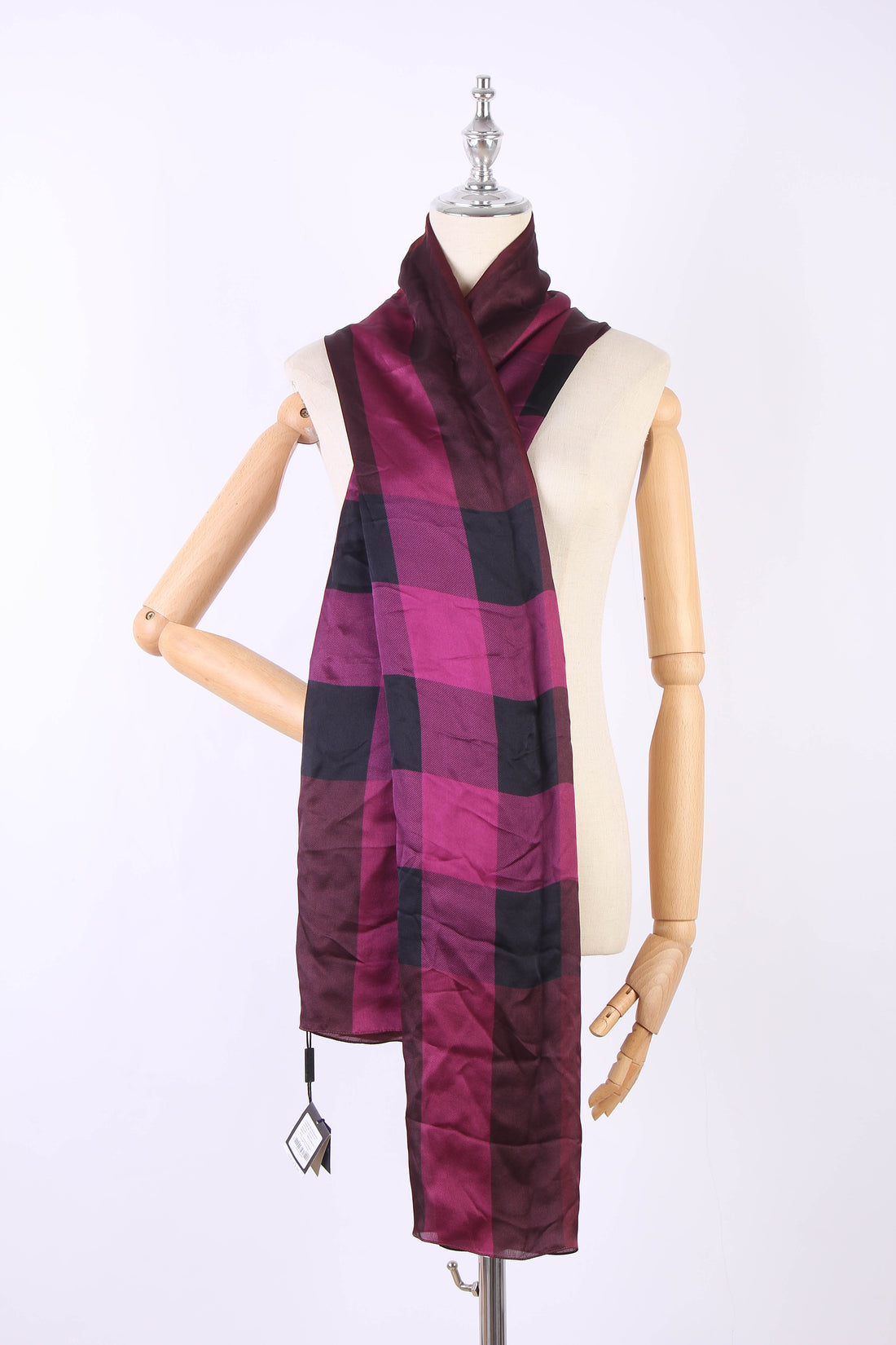 Silk Check Scarf