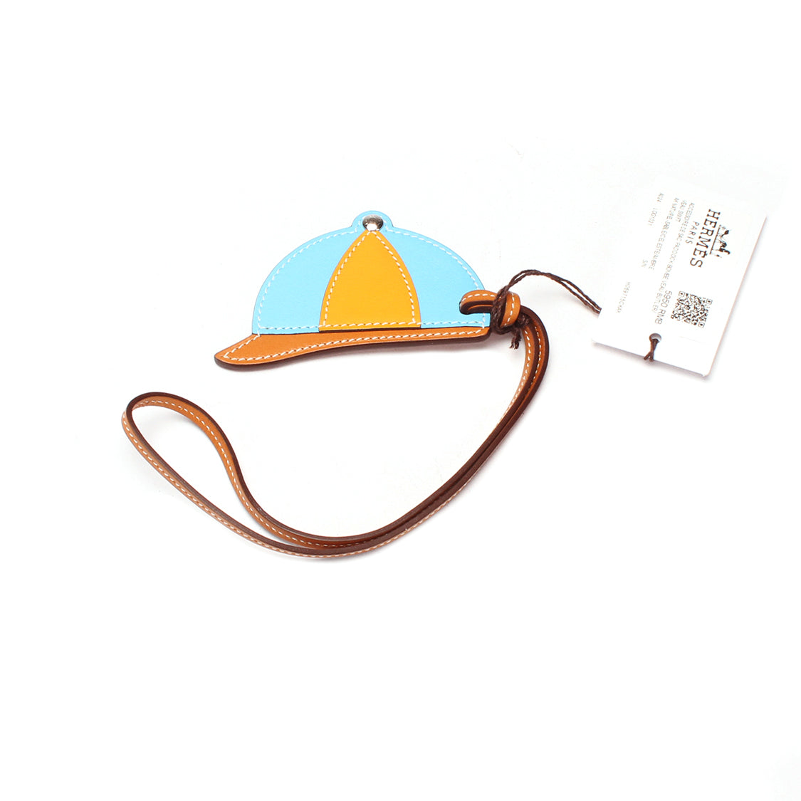 Hermes Bombe Helmet Leather Bag Charm Leather Other H069715CKAK in Excellent condition