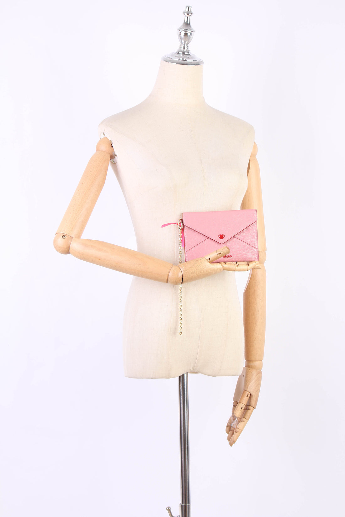 Love Envelope Leather Clutch Bag