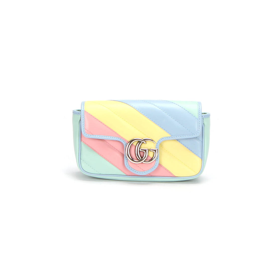 Super Mini GG Marmont Matelasse Multicolor Pastel Crossbody Bag 476433