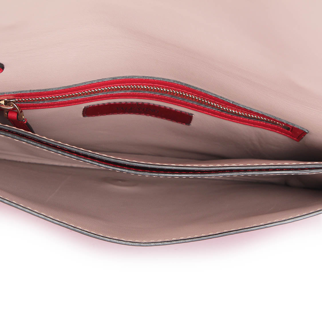 Rockstud Leather Wristlet Clutch Bag