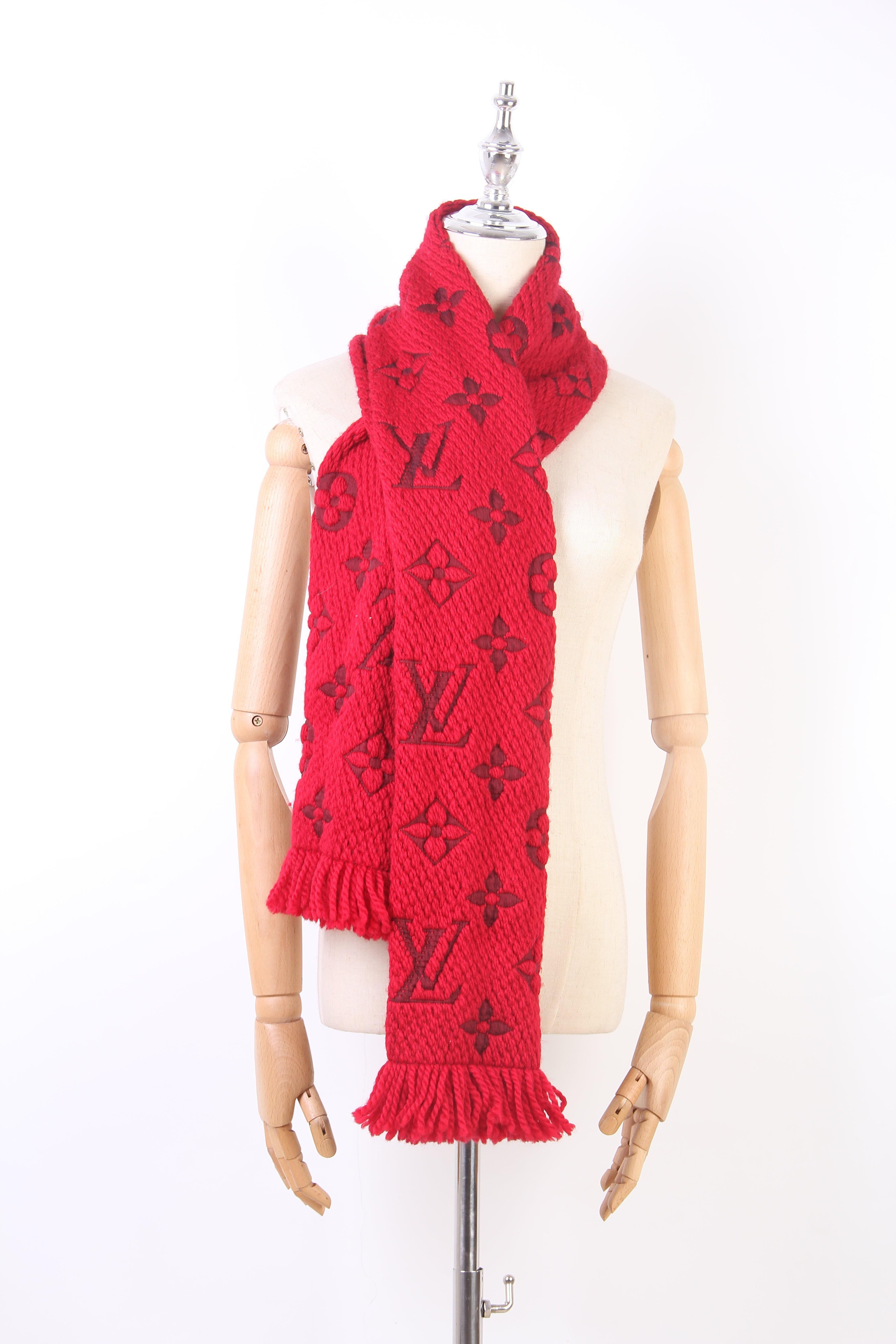 Wool Silk Logomania Scarf 413287 – LuxUness