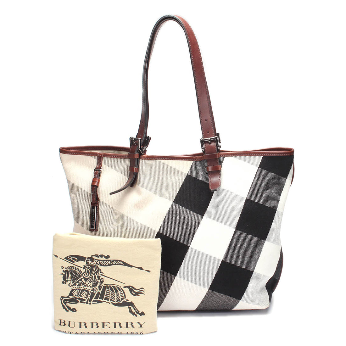 Smoked Check Canvas Tote Bag