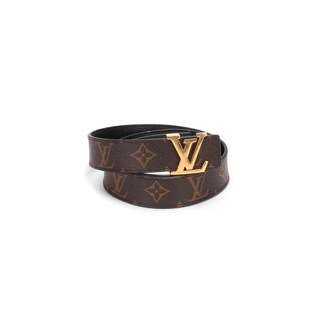 Louis Vuitton, Accessories, Louis Vuittonauth Monogram Reversible Sunture  Lv Initials M9453 Men Belt Noir