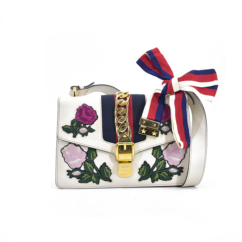 Small Sylvie Embroidered Shoulder Bag h12820