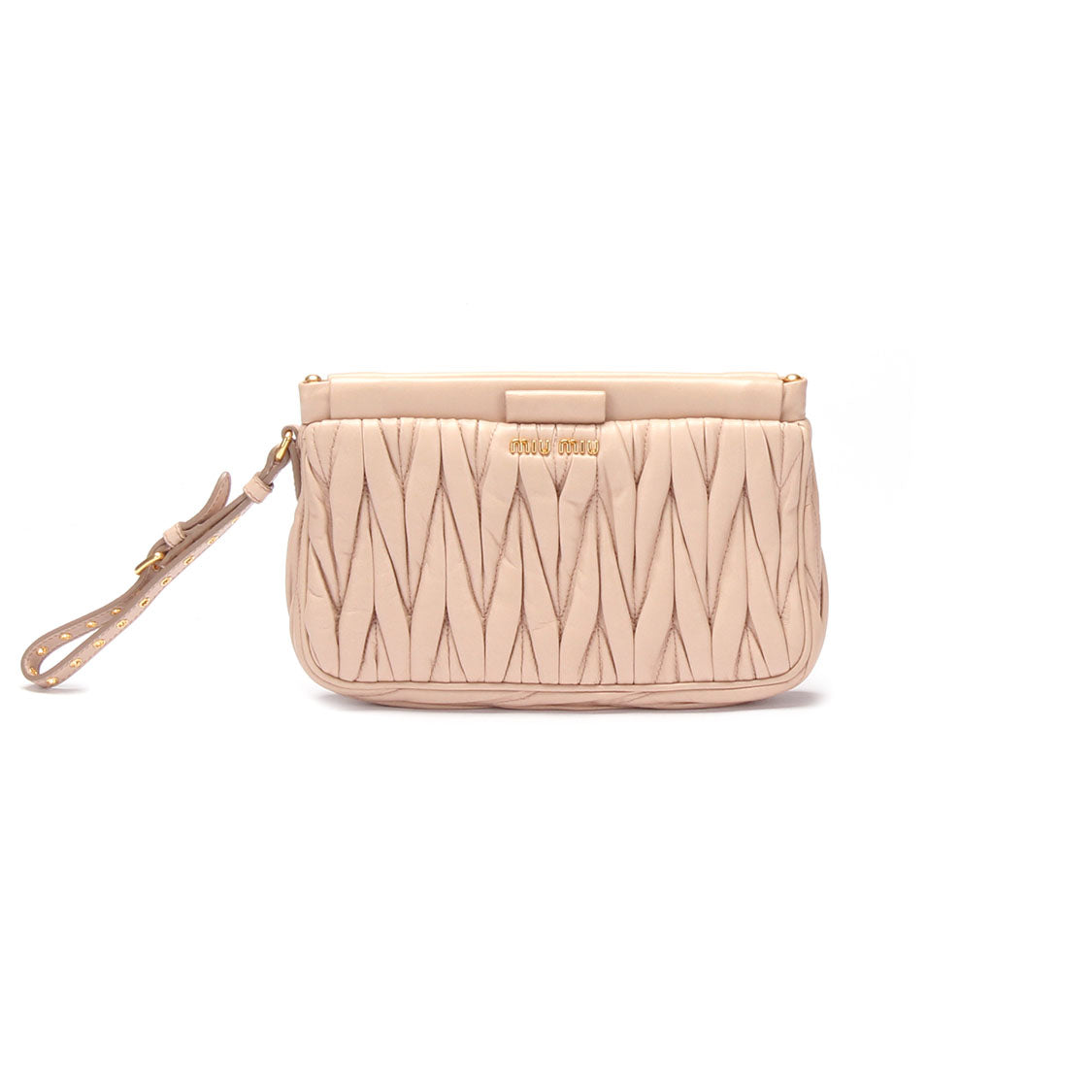 Matelasse Leather Clutch