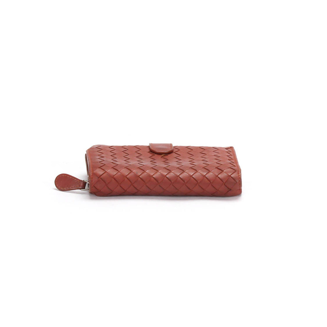 Intrecciato Leather Compact Wallet