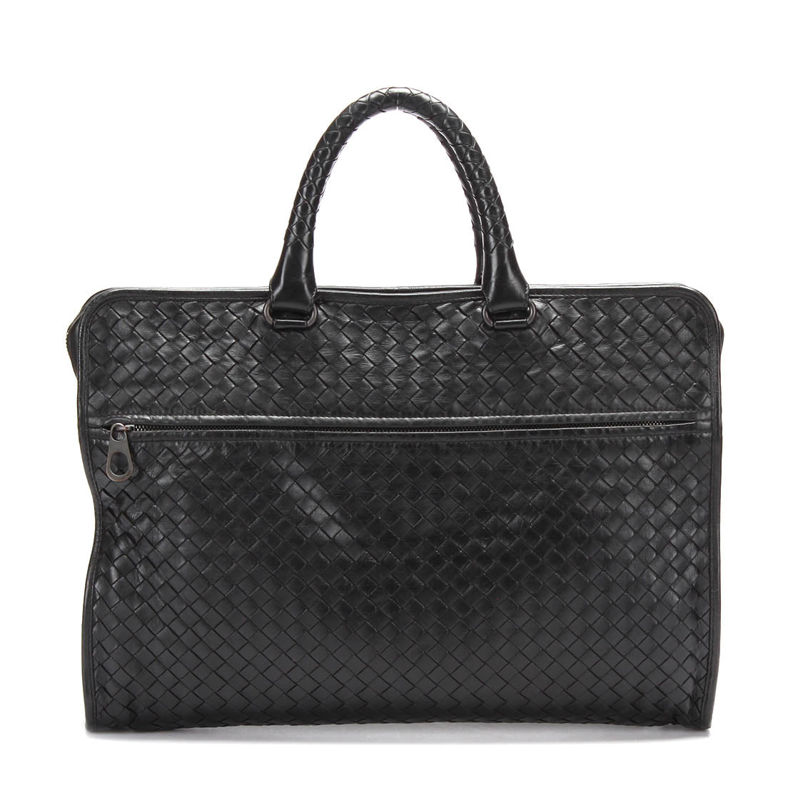Intrecciato Leather Business Bag
