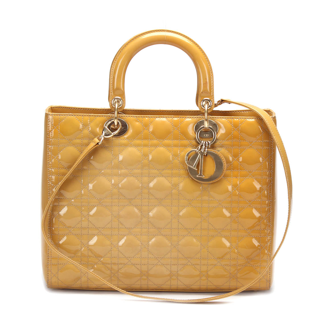 大型cannage Patent Leather Lady Dior