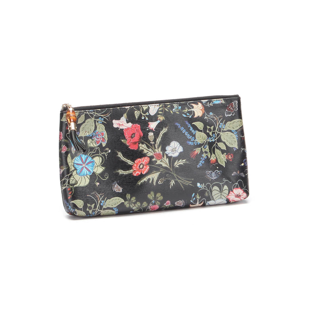 Floral Busta Grande Leather Clutch 338815