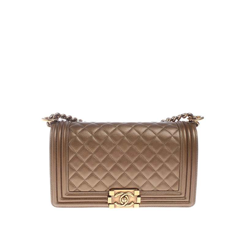 Quilted Leather Le Boy Flap Bag
